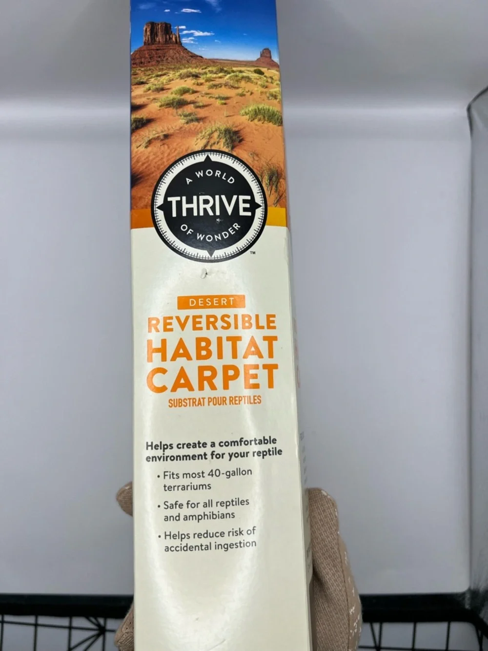 Thrive Reversible Habitat Carpet in Orange and White